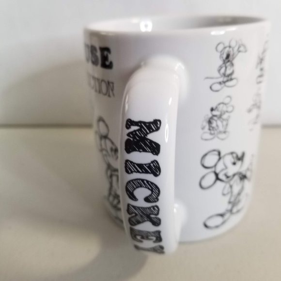 Disney Parks White Mickey Mouse Character Construction Coffee Mug 10 Ounce - Picture 2 of 6